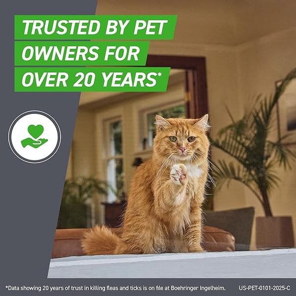 FRONTLINE Plus cat flea treatment packaging front view