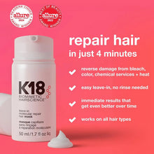 K18 Leave-In Molecular Repair Hair Mask 50ml front packaging