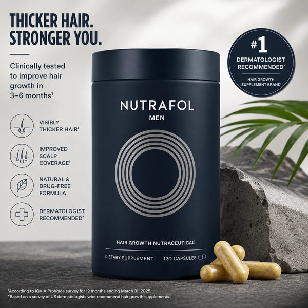 Nutrafol Men hair growth supplement bottle