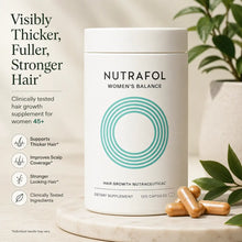 Nutrafol Women’s Balance Pack of 3 (3-Month Supply) – Hair Growth Supplements for Women 45+ | Clinically Tested Thicker Hair & Scalp Coverage