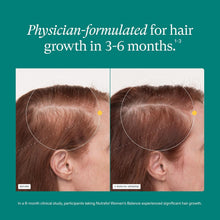 Before and after hair wellness support results with Nutrafol Women’s Balance