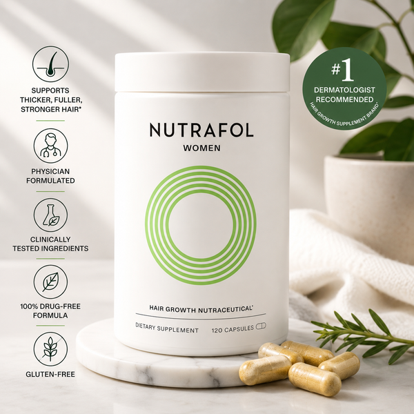 Nutrafol Women's Hair Growth Supplements bottle front view