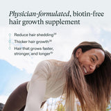Women’s vegan hair wellness supplement lifestyle image